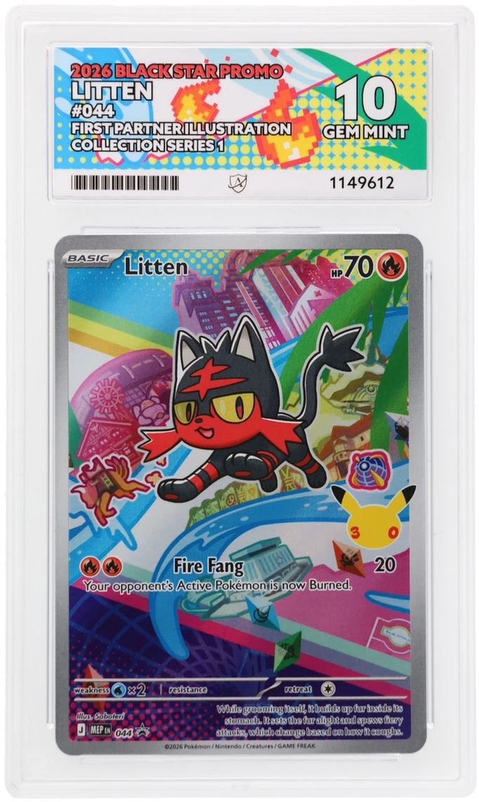 ACE 10 Sequential Rowlet Litten Popplio Alola Set