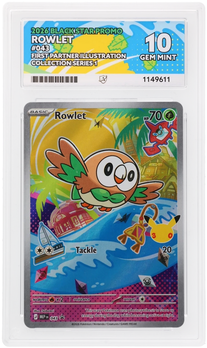 ACE 10 Sequential Rowlet Litten Popplio Alola Set