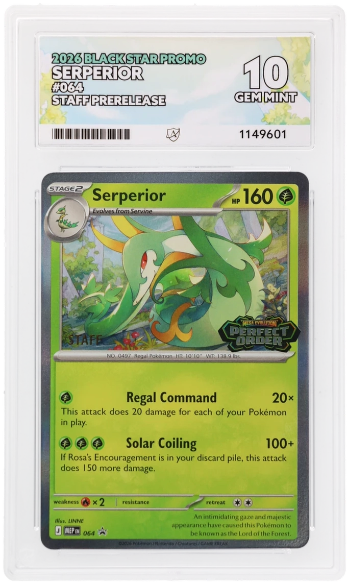 (Staff Perfect Order Sequential Set) ACE 10 Serperior Barbaracle Tyrantrum Doublade 064,065,066,067