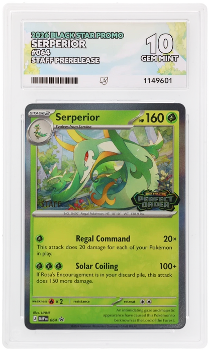 (Staff Perfect Order Sequential Set) ACE 10 Serperior Barbaracle Tyrantrum Doublade 064,065,066,067
